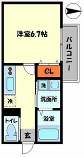 L.fino岸里WEST【2階】の間取り