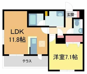 シャーメゾンプルミエ甲東園【103号室】の間取り