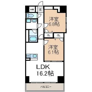 CASA GRIGIO(グリージョ)【8階】の間取り