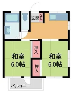青葉ハイツ【2階】の間取り