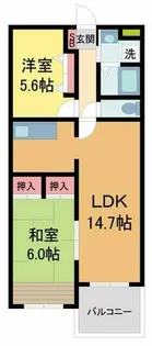 グリーンヒルズ城山【102号室】の間取り