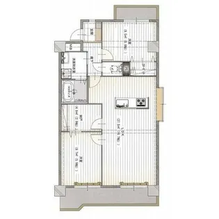 クレッセンド清水ヶ岡【1階】の間取り