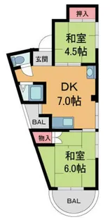 中水ハイツ【302号室】の間取り