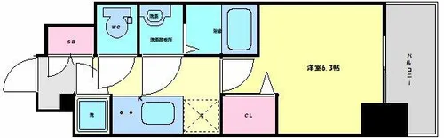 1Kの間取り画像