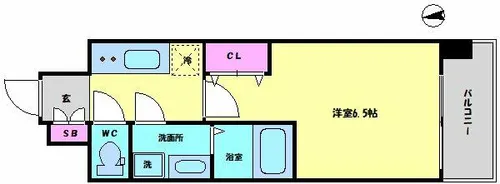 レジュールアッシュ都島ヴェルクレール【4階】の間取り