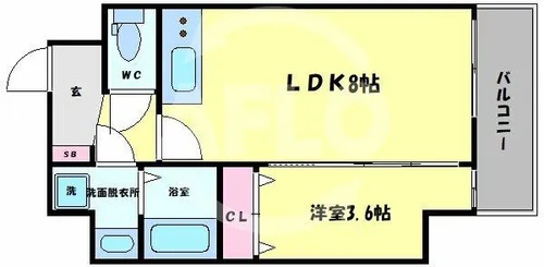 クローバー・レジデンス玉造【10階】の間取り