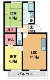 フォンテーヌII【3階】の間取り