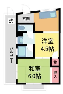 コーポヤオゼン【4階】の間取り