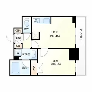 アデニウムタワー梅田イーストスクエア【8階】の間取り