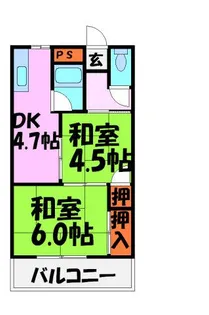 コーポ園明【203号室】の間取り
