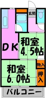 コーポ園明【206号室】の間取り