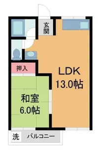 北山ハイツI【2階】の間取り