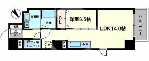 グーラテースU.H.Y【2階】の間取り