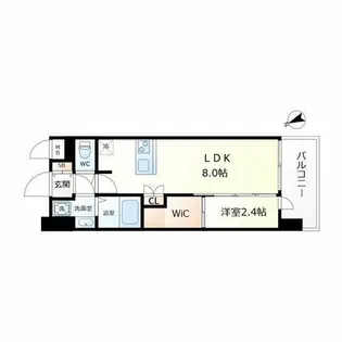セレニテ阿波座ミラク【5階】の間取り