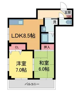 Kマンション【203号室】の間取り