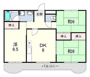 第2稲野マンション【2階】の間取り