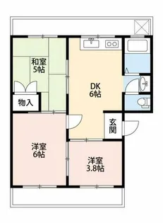 ベルハイム明大寺【4階】の間取り