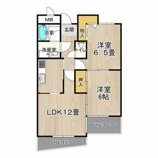 フレアコート京橋【4階】の間取り