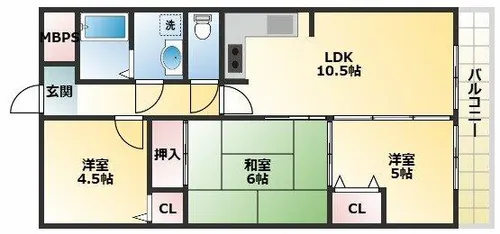 プレジオノーザンライツ【2階】の間取り