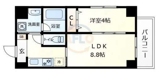 ヴェルレジデンス天満【7階】の間取り
