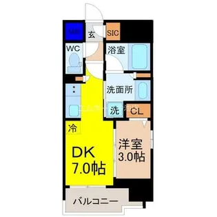 プレサンスレイズ千種今池【7階】の間取り