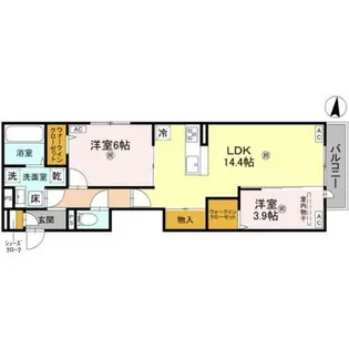 Passaro Grande 墨江EAST【3階】の間取り