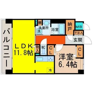 メゾン・グランドゥール【8階】の間取り