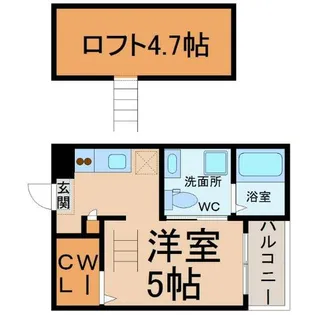 エクシア道徳【2階】の間取り