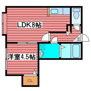 ベドリントンハイム【105号室】の間取り