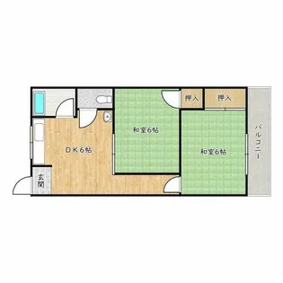 マンション平岡【1階】の間取り