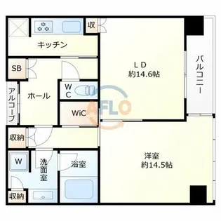 グラングリーン大阪THE NORTH RESIDENCE【32階】の間取り