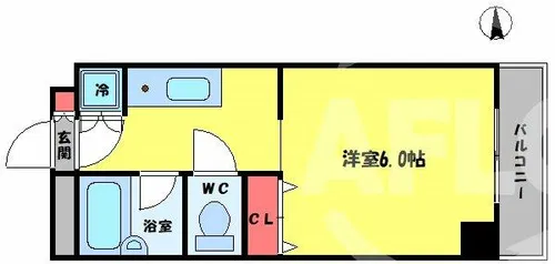 グランピア扇町【3階】の間取り