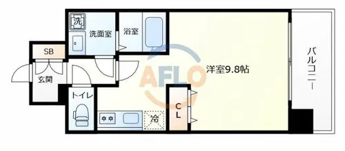 BPRレジデンス梅田西【5階】の間取り