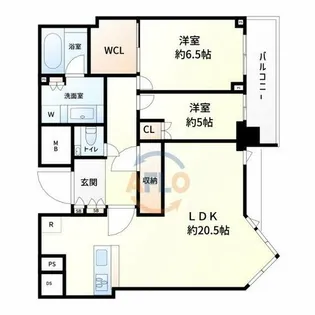 シティタワー東梅田パークフロント【20階】の間取り