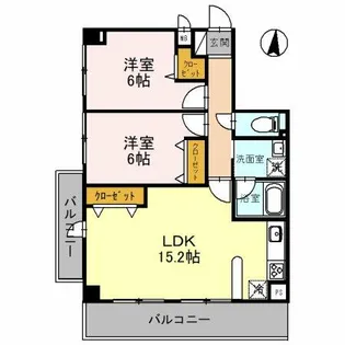 フレア・ブローリー【2階】の間取り