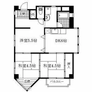 フルーヴェ1番館【3階】の間取り