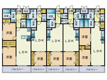 サンクレシア戸畑駅前Ⅱ【2階】の間取り
