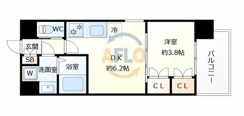 ビガーポリス528滝川公園Ⅲ【10階】の間取り