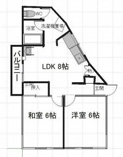 LAKEサヤマ【201号室】の間取り