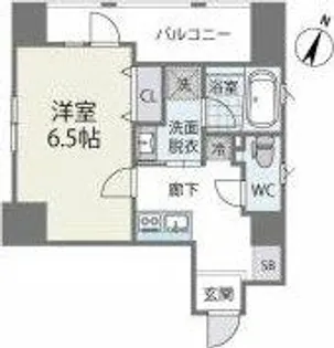 サニークレスト渡辺通【10階】の間取り