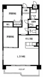福東ジュネス11 A【402号室】の間取り