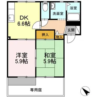 アペックスフォーレス A【102号室】の間取り