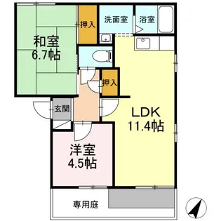 アペックス日進 A棟【102号室】の間取り