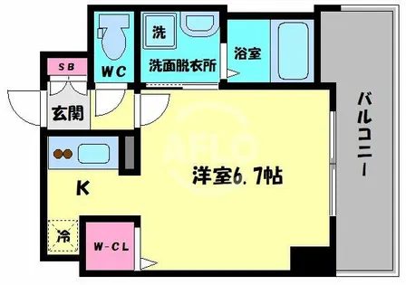 ララプレイスザ・京橋ステラ【5階】の間取り