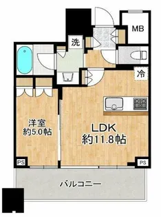 梅田ガーデンレジデンス【19階】の間取り