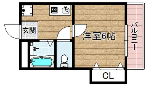 JEUNESSEmm【202号室】の間取り