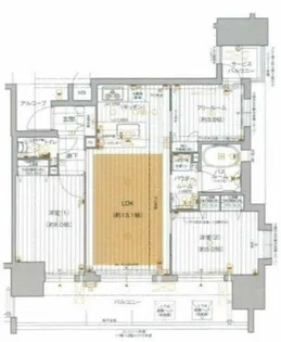 クリスタルエグゼ心斎橋【5階】の間取り