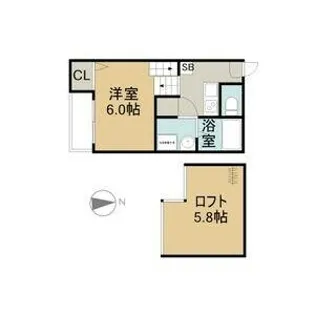 Arbre志賀本通【1階】の間取り