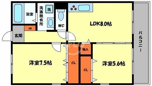 エレガンス川上【5階】の間取り