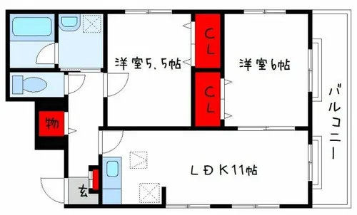 アンフルールⅡ番館【1階】の間取り